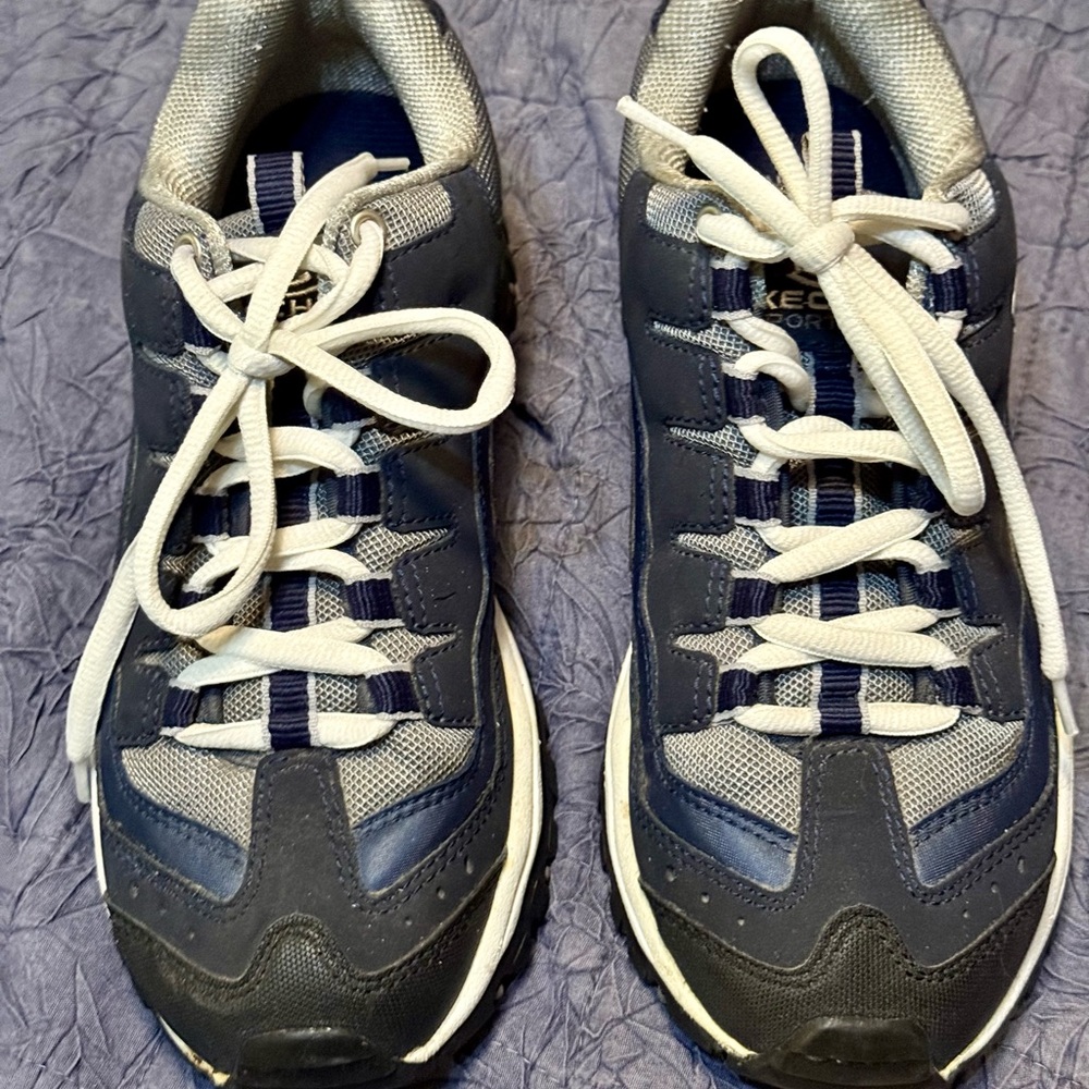 Skechers Sport Trail SN 6590 Navy Gray Mens Shoes Size 8 EUR 41 Trail Runner Y2K
